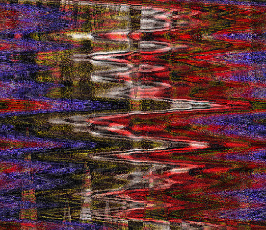 Photoshop filter effects on colorful skirts in a clothing store.