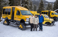 Taking a Break during snow coach ride.